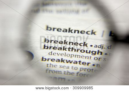 The Word Or Phrase Breakneck In A Dictionary