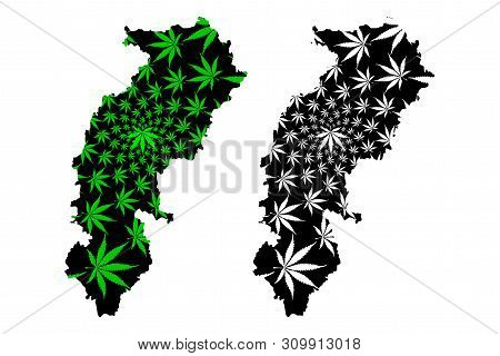 Chhattisgarh (union Territories Of India, Federated States, Republic Of India) Map Is Designed Canna