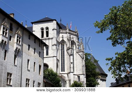 Beautiful View Of Castle On A Sunny Day.chambery.france.