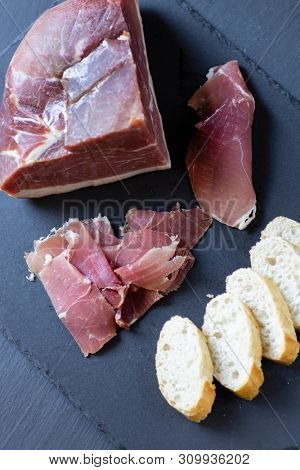 Still life of jamon serrano