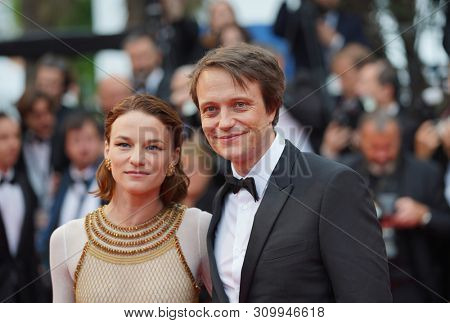 CANNES, FRANCE - MAY 19, 2019: Valerie Pachner and August Diehl attend the screening of 