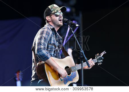 FARMINGVILLE, NY - JUL 3: Drew Baldridge performs in concert at The Fest at Long Island Community Hospital at Bald Hill on July 3, 2019 in Farmingville, New York.