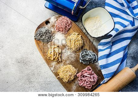 Cooking Concept With Italian Homemade Pasta