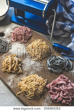 Cooking Concept With Italian Homemade Pasta