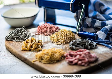 Cooking Concept With Italian Homemade Pasta