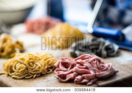Cooking Concept With Italian Homemade Pasta