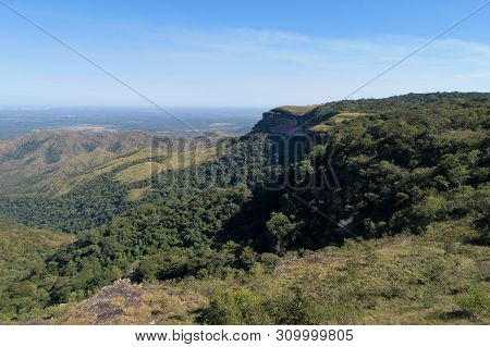 Alto Do Ceu Observatory View At Chapada Dos Guimaraes, Mato Grosso, Brazil. Great Landscape. Travel 