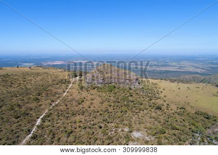 Alto Do Ceu Observatory View At Chapada Dos Guimaraes, Mato Grosso, Brazil. Great Landscape. Travel 