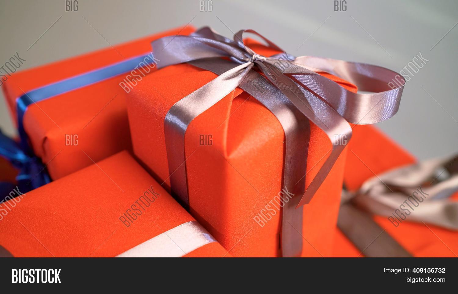 Lots Orange Gift Boxes Image & Photo (Free Trial) Bigstock