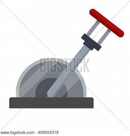 Lever To Increase The Speed Of The Mechanism. The Control Of The Car. Automatic Technology. Red Leve