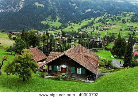 Grindelwald Dorf im Berner Oberland, Schweiz