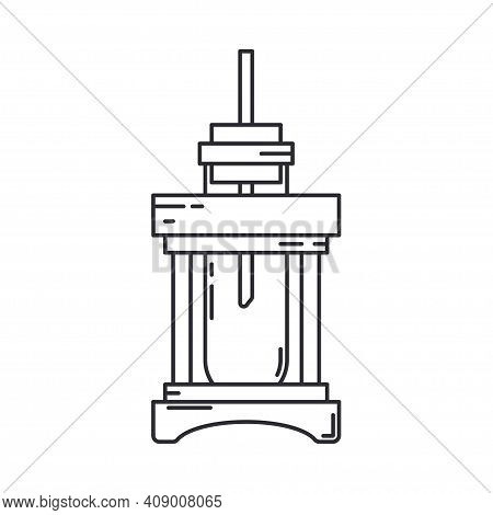 Line Medical Pharmaceutica Icon Flask, Tube. Professional Equipment Symbol. Science, Pharmacy, Medic