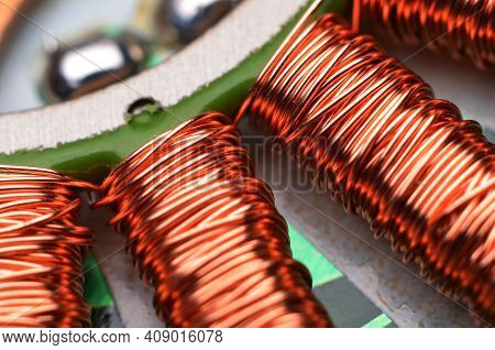 Closeup Of Electronic Circuit Board With Processor