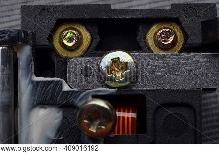 Closeup Of Electronic Circuit Board With Processor