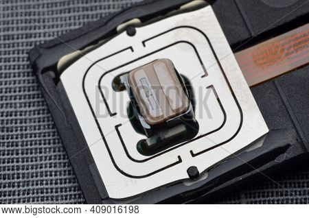 Closeup Of Electronic Circuit Board With Processor
