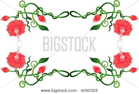 Blommig ram