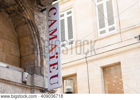 Bordeaux , Aquitaine France - 02 16 2021 : Camaieu Logo Brand Store Camaïeu Text Sign Of Shop French