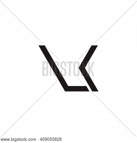 Letter Lk Simple Geometric Arrow Motion Logo Vector