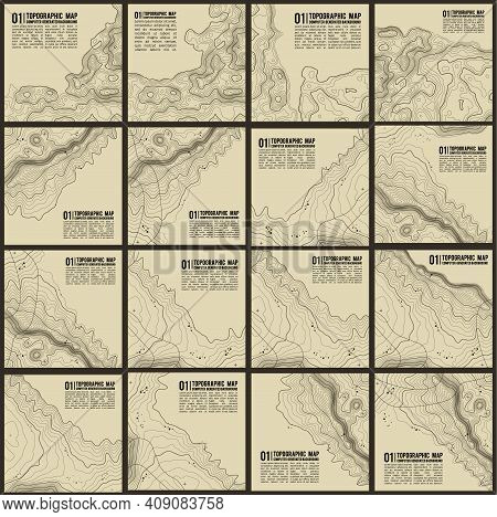 Grey Contours Vector Topography. Geographic Mountain Topography Vector Illustration. Topographic Pat
