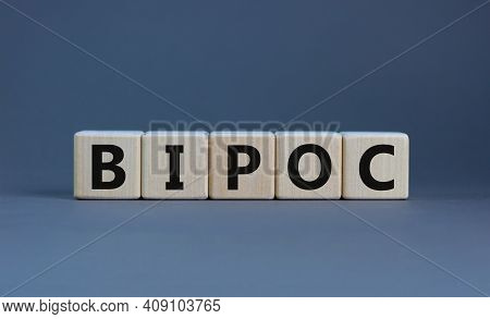 Bipoc Symbol. Abbreviation Bipoc, Black, Indigenous And People Of Color On Wooden Cubes. Beautiful G
