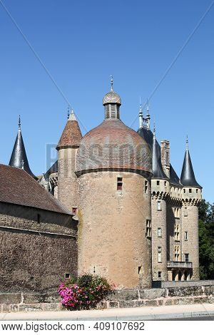 Castle Of La Clayette In Burgundy, France