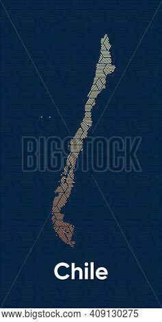 Card With A Stylized Oriental Overlapping Pattern And A Transform Effect. Oriental Gold Pattern With
