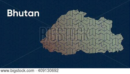 Card With A Stylized Oriental Overlapping Pattern And A Transform Effect. Oriental Gold Pattern With