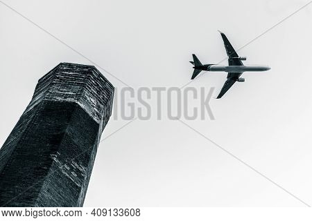 Airplane Tower Abstract Taken In Seattle, Washington