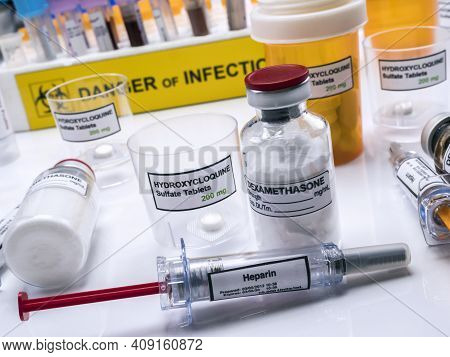 Treatment Prepared For Patients Infected With Covid-19 Coronavirus In A Laboratory, Conceptual Image