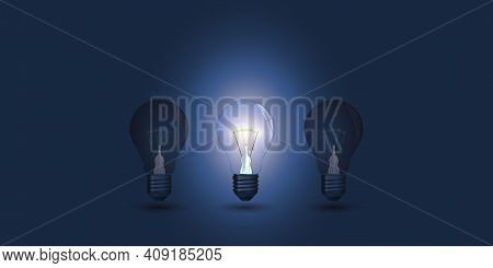 New Standout Idea - Light Bulbs Concept Design, Illustration In Editable Vector Format