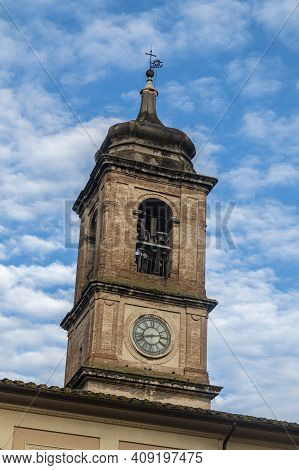 Terni.italy Jenuary 30 2021:bell Tower Of The Church Of San Francesco In Terni