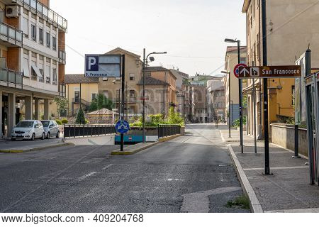 Streets In The Center Of Terni Deserta Cause Covid 19