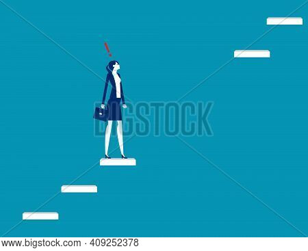 A Woman Lost The Stairs To Move Up