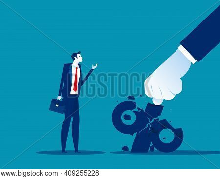 The Big Hand Destroys The Percentage Sign And People Are Confused