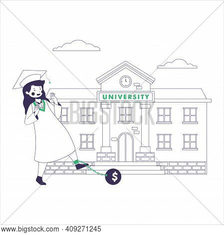 Reduce You Student Loan Payments Flat Illustration Vector