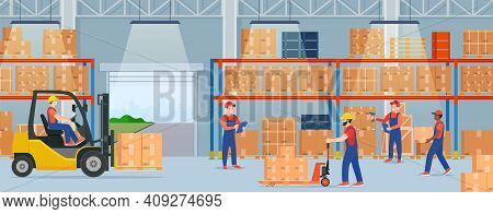 Warehouse Interior Vector & Photo (Free Trial) | Bigstock