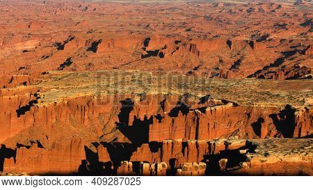 Rock formations at scenic Canyon lands national park
