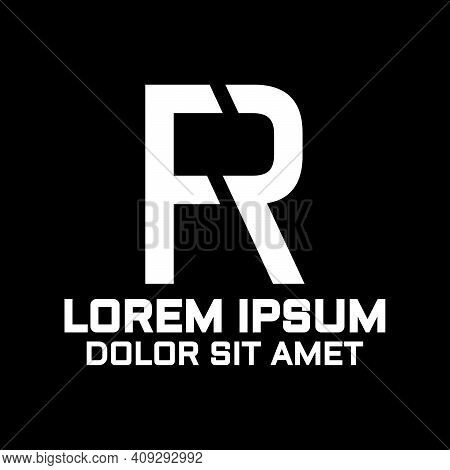 Creative, Simple And Elegant Initial Letter R Or Fr Logo Template In Flat Design Monogram Illustrati