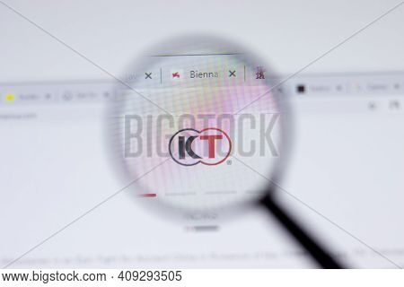 New York, Usa - 17 February 2021: Koei Tecmo Kt Logo Close Up On Website Page, Illustrative Editoria
