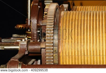 Mechanical Clockwork With Gear And Cogwheel