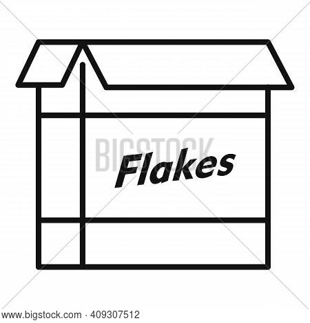 Cereal Flakes Package Icon. Outline Cereal Flakes Package Vector Icon For Web Design Isolated On Whi