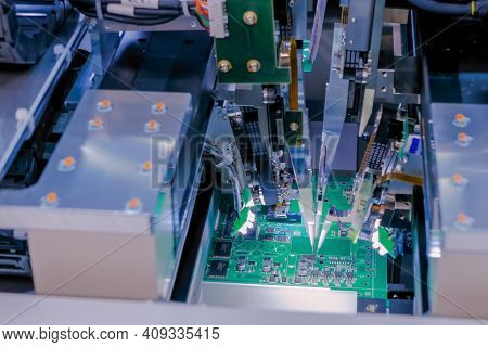 Automated Technology, Industrial, Robotic, Electronic, Production, Manufacturing Concept. Automation