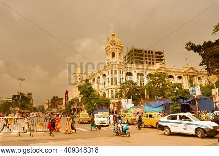 Kolkata, West Bengal, India - 10th September 2019 : Historic British Colonial Architecture Building 