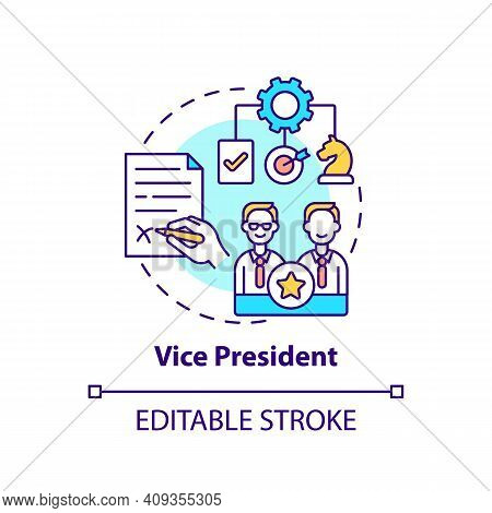 Vice President Concept Icon. Company Top Management Jobs. Executive Who Reports To President. Organi
