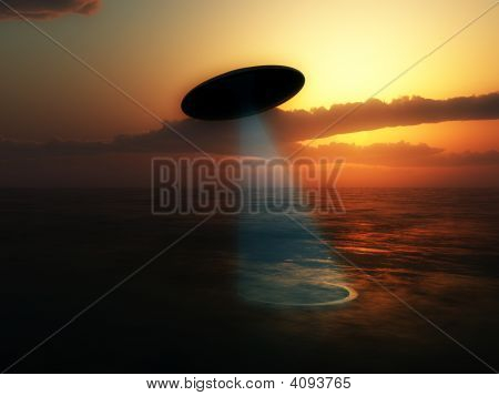 UFO Over vand