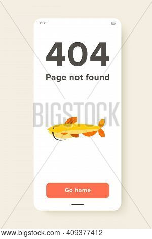 Multicolored Vector Icon Of Isolated Catfish, Side View