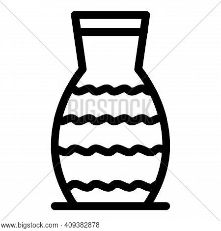 Jar Amphora Icon. Outline Jar Amphora Vector Icon For Web Design Isolated On White Background
