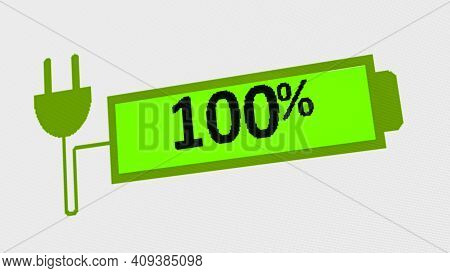 Battery Indicator Showing A Full Battery Charge Level