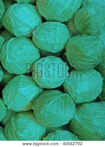 Cabbage, Brassica oleracea var. capitata at market, India