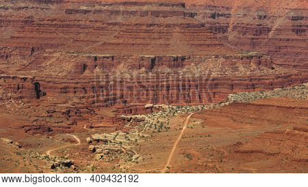 Rock formations due to erosion at Canyon lands national park